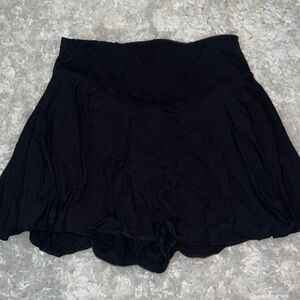 Black mini skirt with shorts under